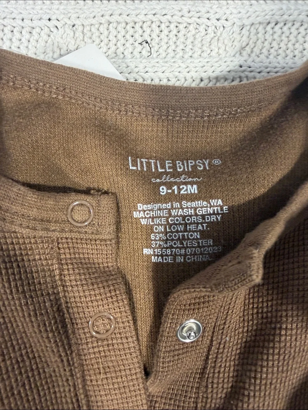 Little Bipsy Waffle-Knit thermal outfit bundle